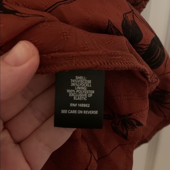 Torrid baby doll fall printed blouse sz 0 - Picture 5 of 9